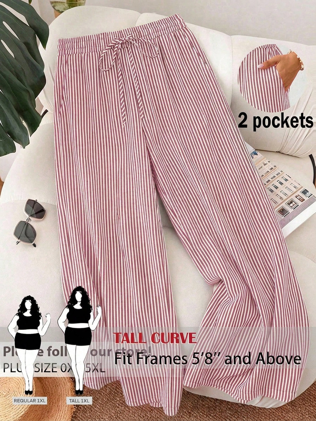Pantaloni SHEIN, roz