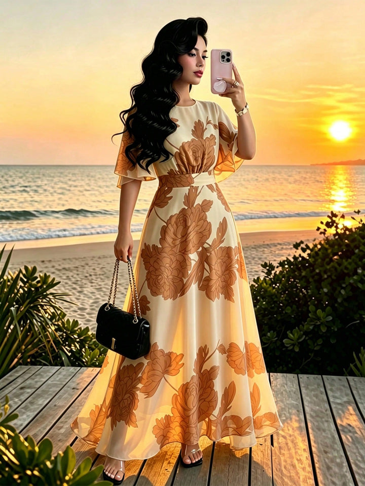 Rochie maxi SHEIN, mix culori