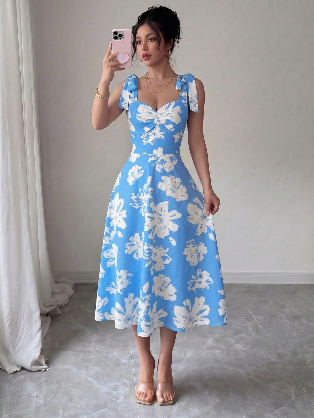 Rochie midi SHEIN, mix culori