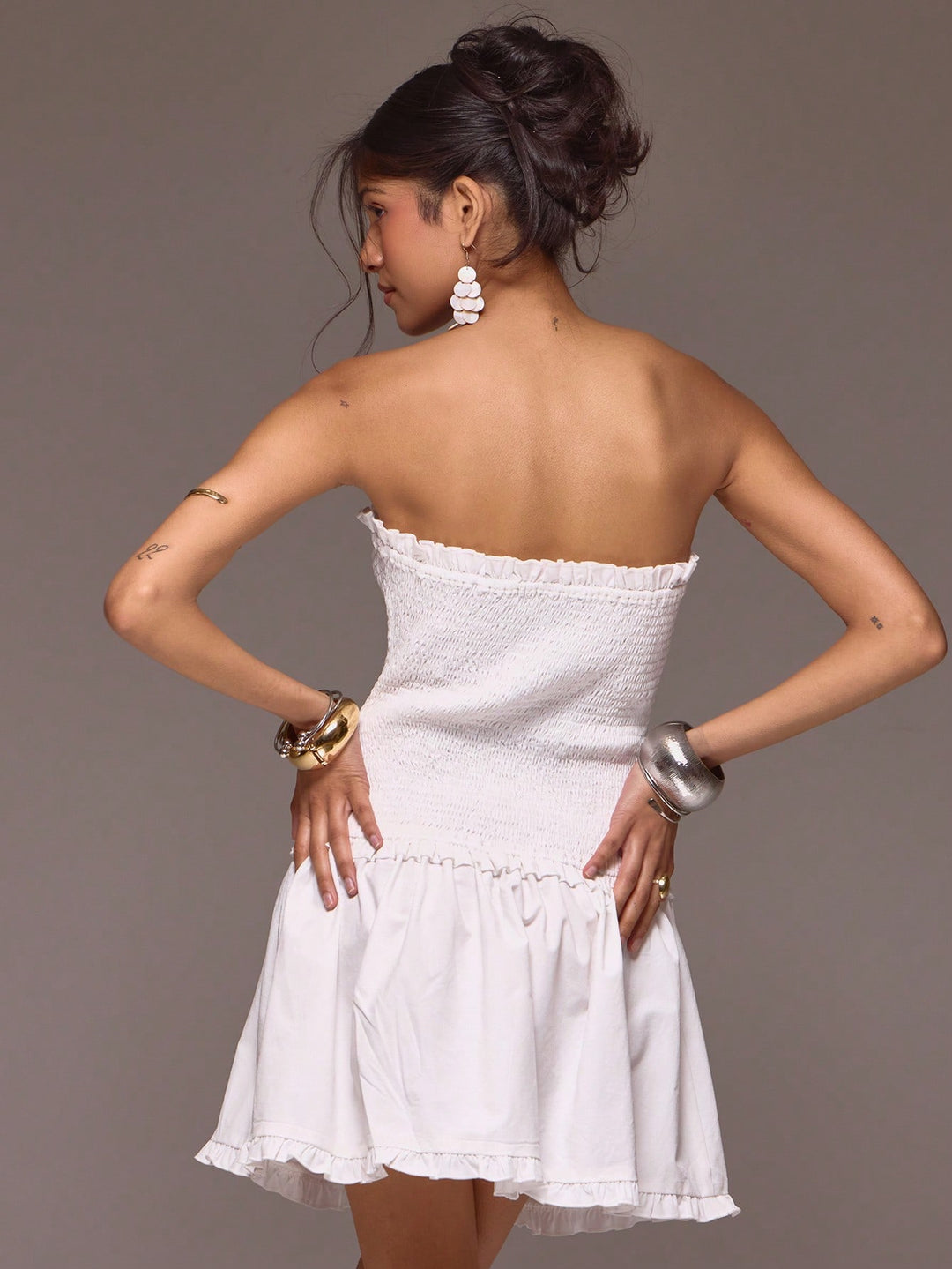 Rochie mini SHEIN, crem