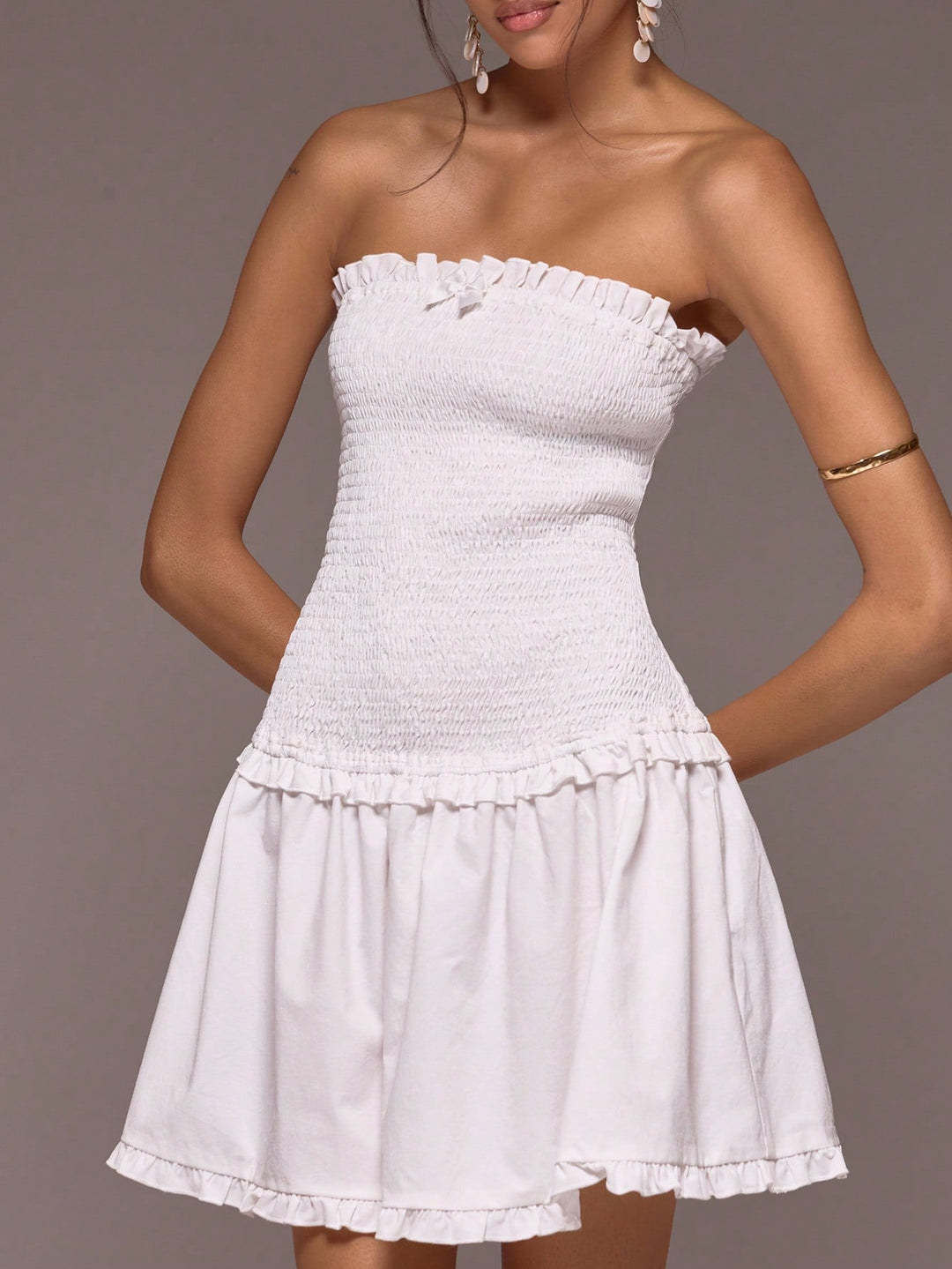 Rochie mini SHEIN, crem