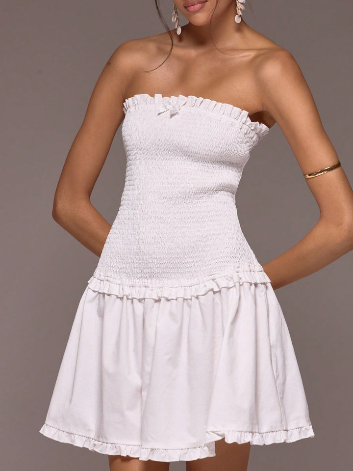 Rochie mini SHEIN, crem