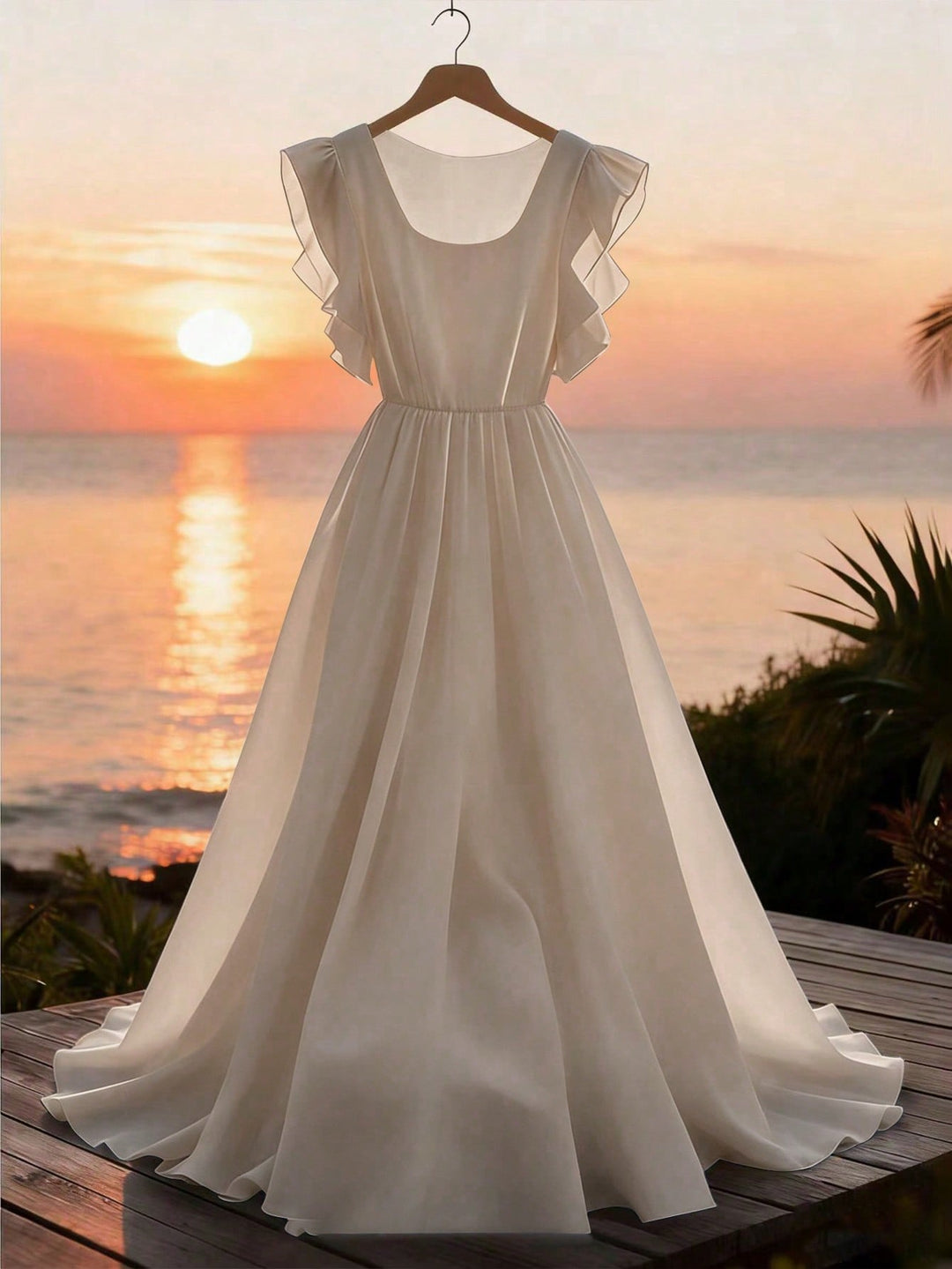 Rochie maxi SHEIN, bej