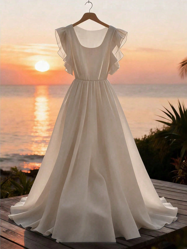 Rochie maxi SHEIN, bej