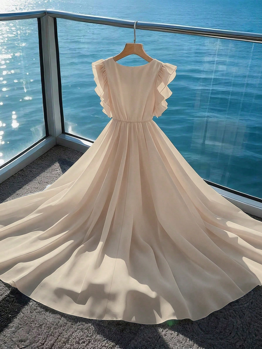 Rochie maxi SHEIN, bej