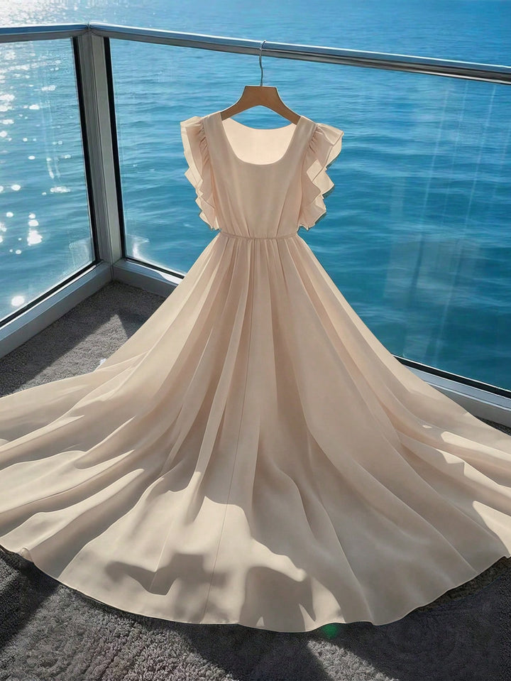 Rochie maxi SHEIN, bej