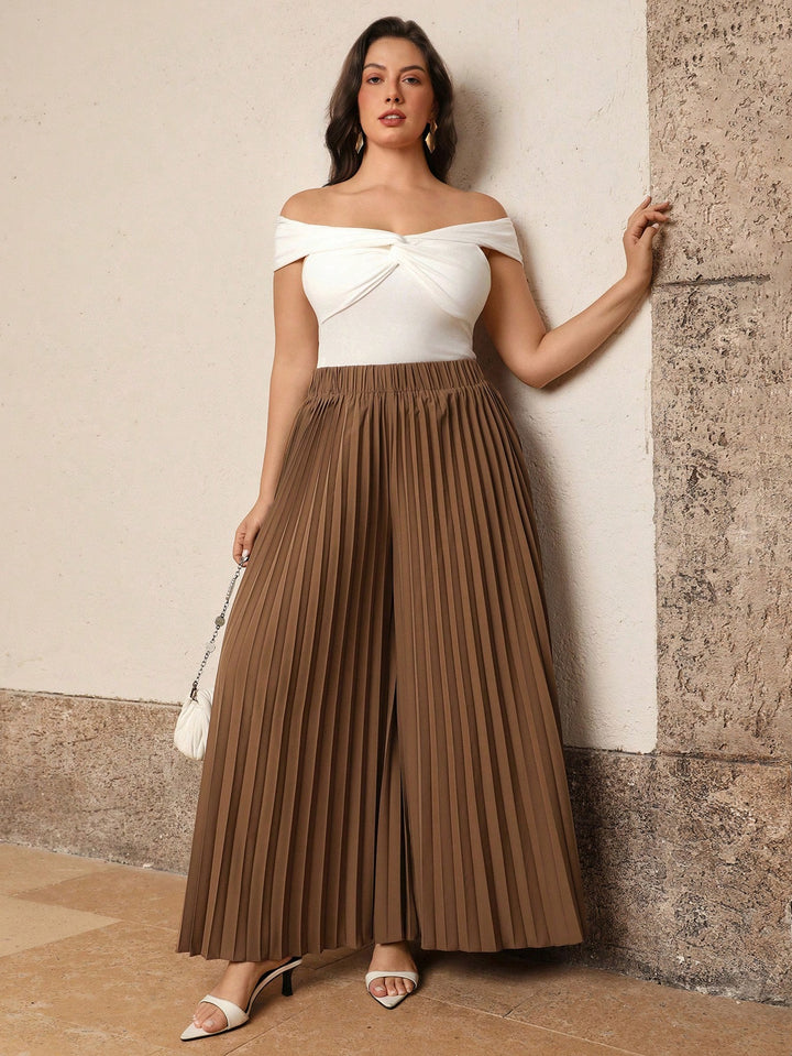 Pantaloni SHEIN, maro