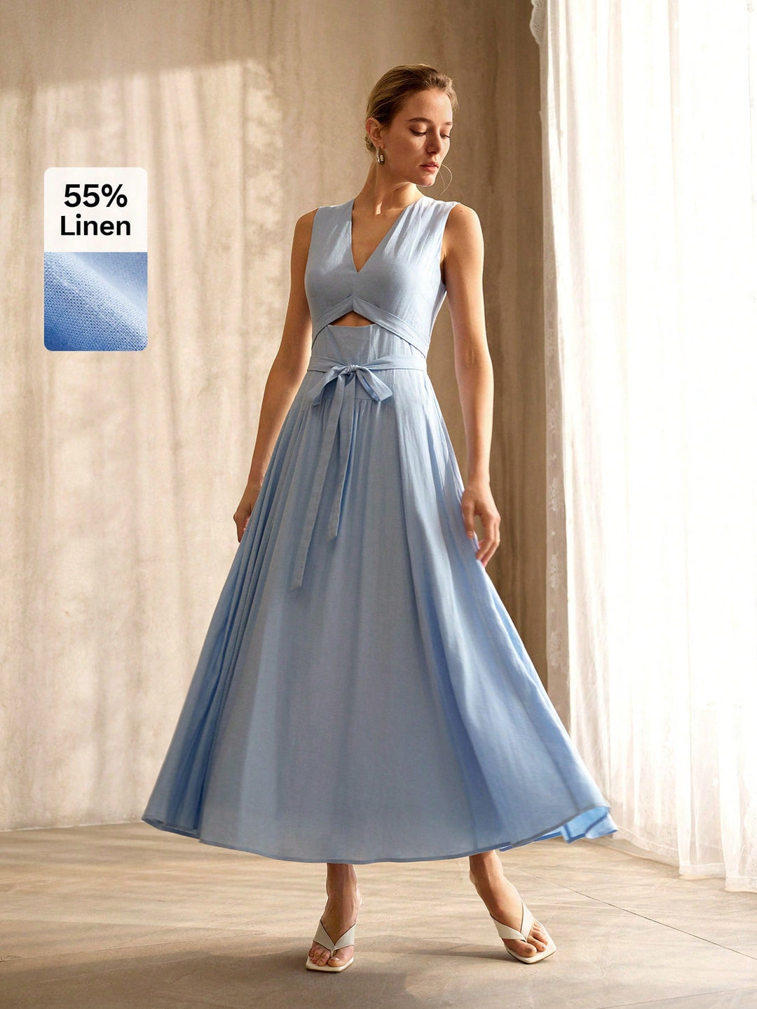 Rochie maxi SHEIN, albastru