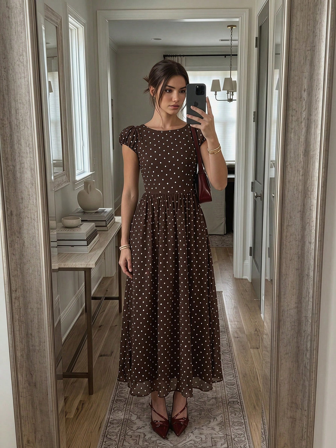 SHEIN Maxi ruha, barna