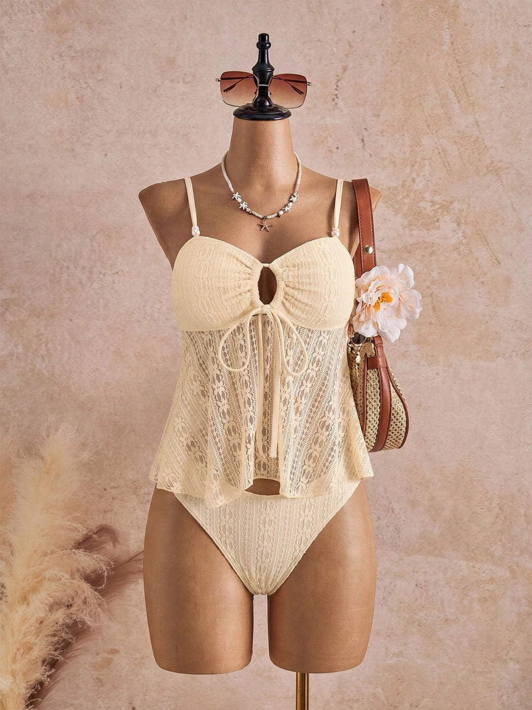 Costum de baie SHEIN, bej