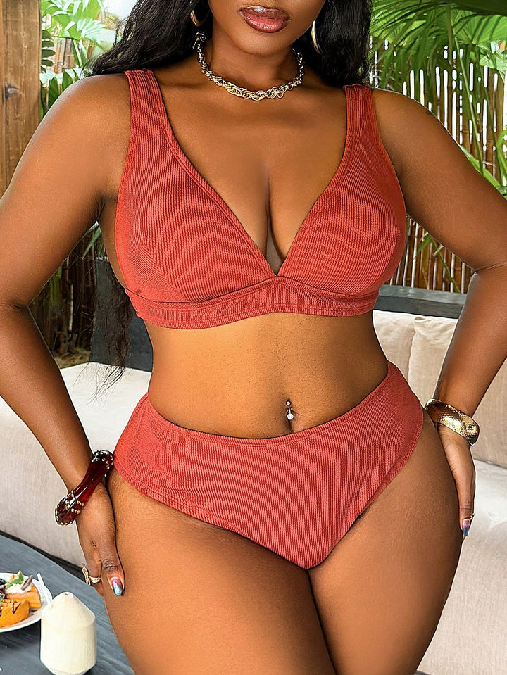 Set bikini de baie SHEIN, portocaliu