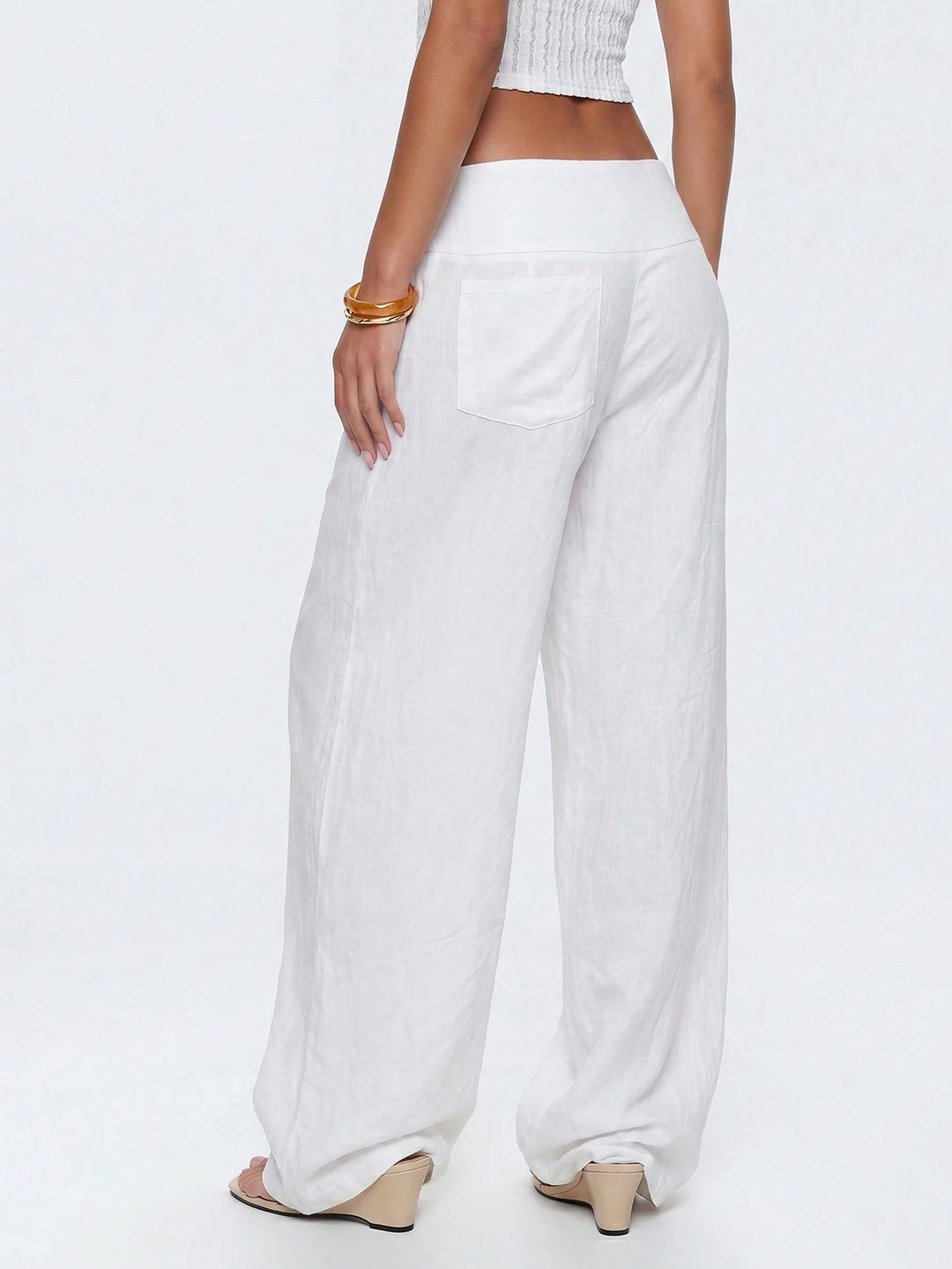 Pantaloni SHEIN, alb