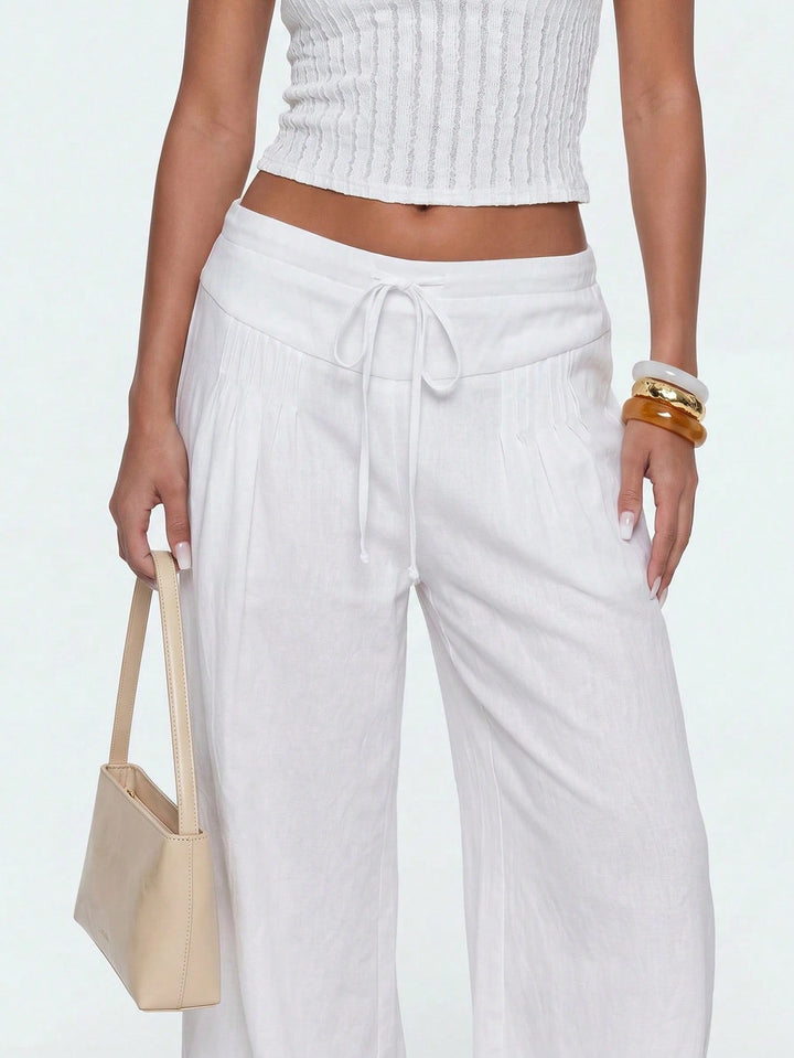 Pantaloni SHEIN, alb