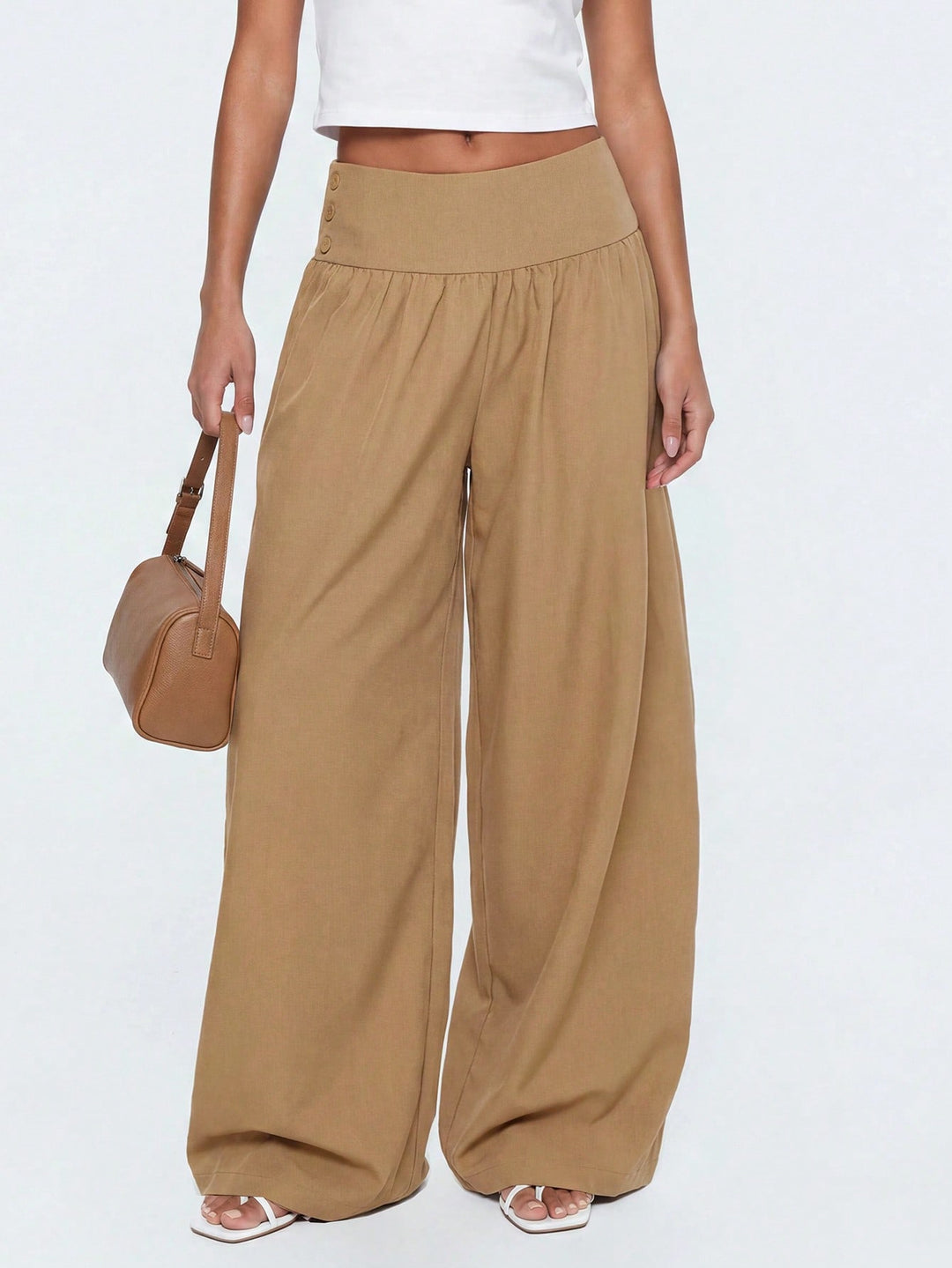 Pantaloni SHEIN, maro