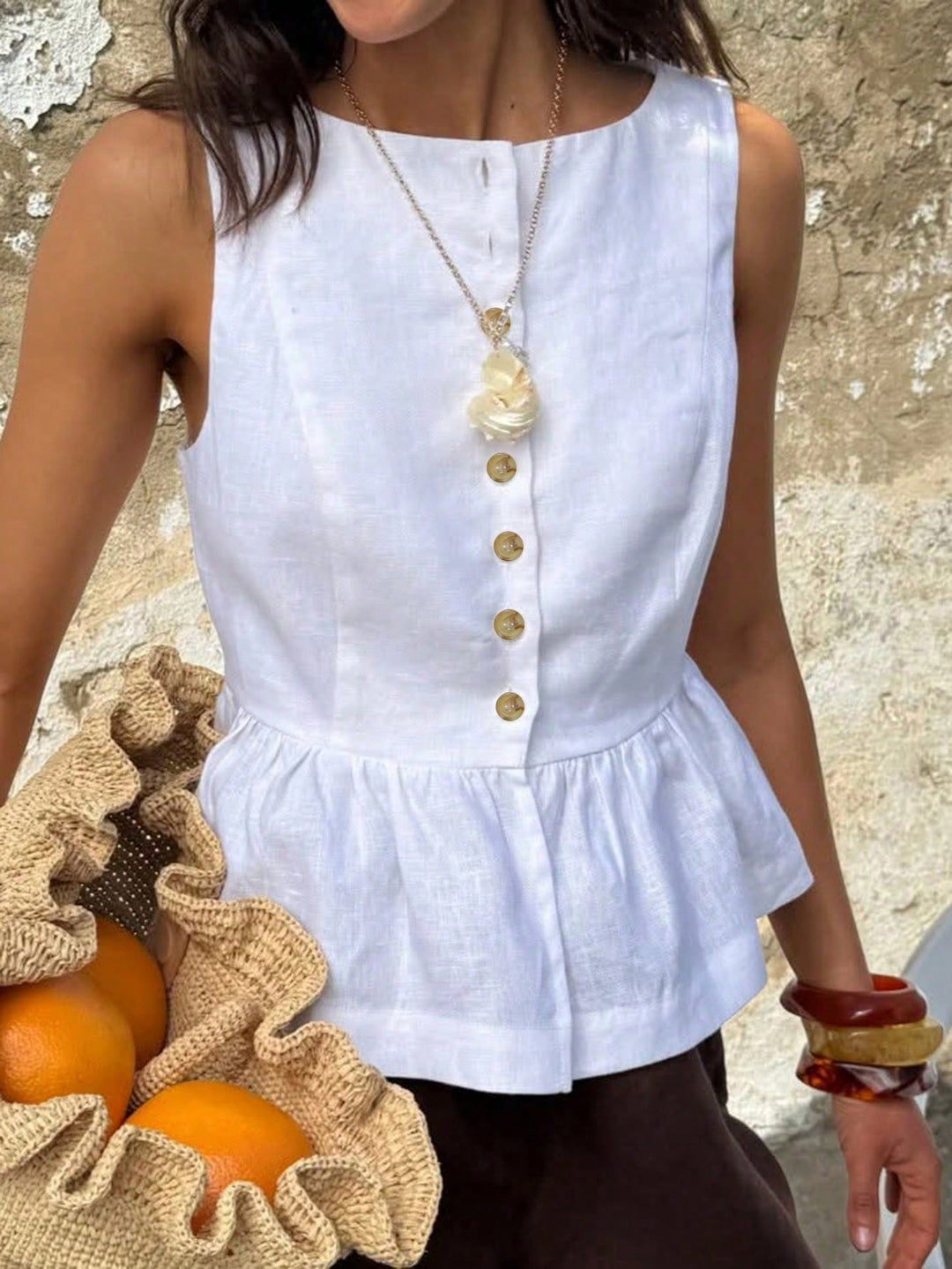 Top SHEIN, alb