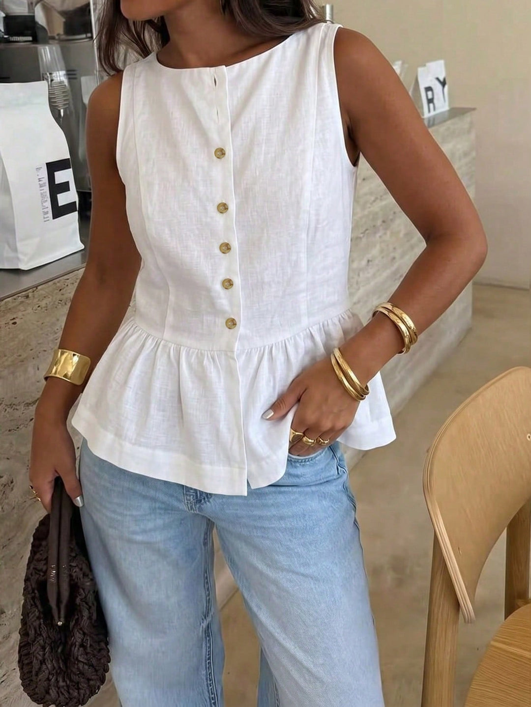 Top SHEIN, alb