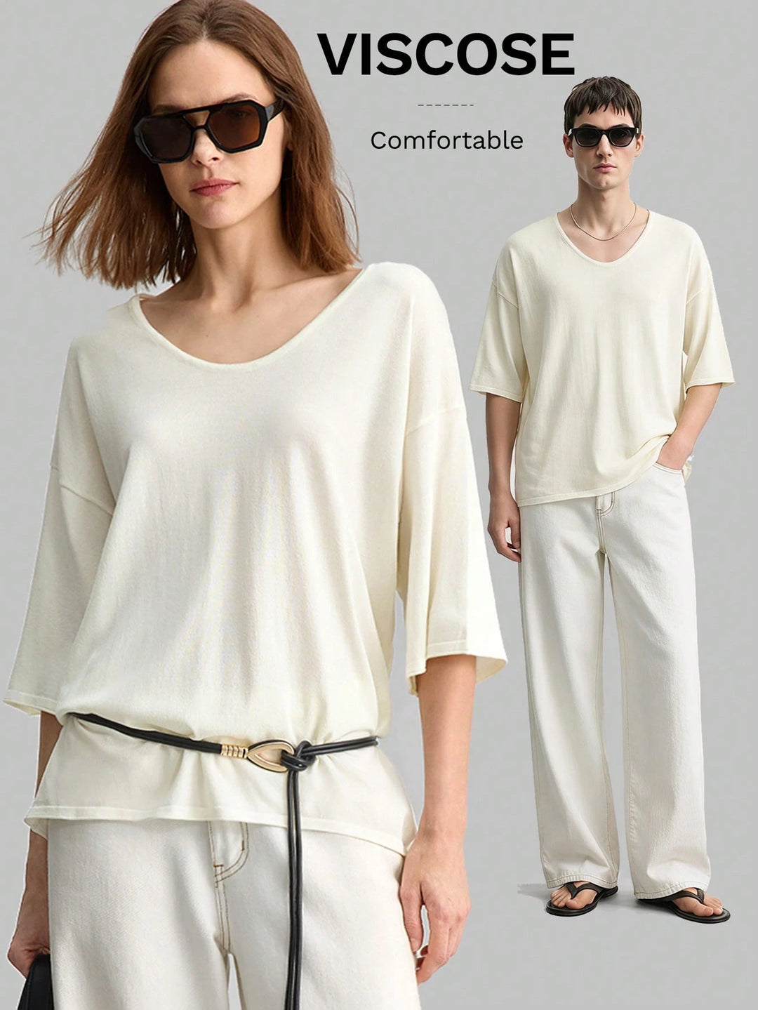 Tricou SHEIN, crem
