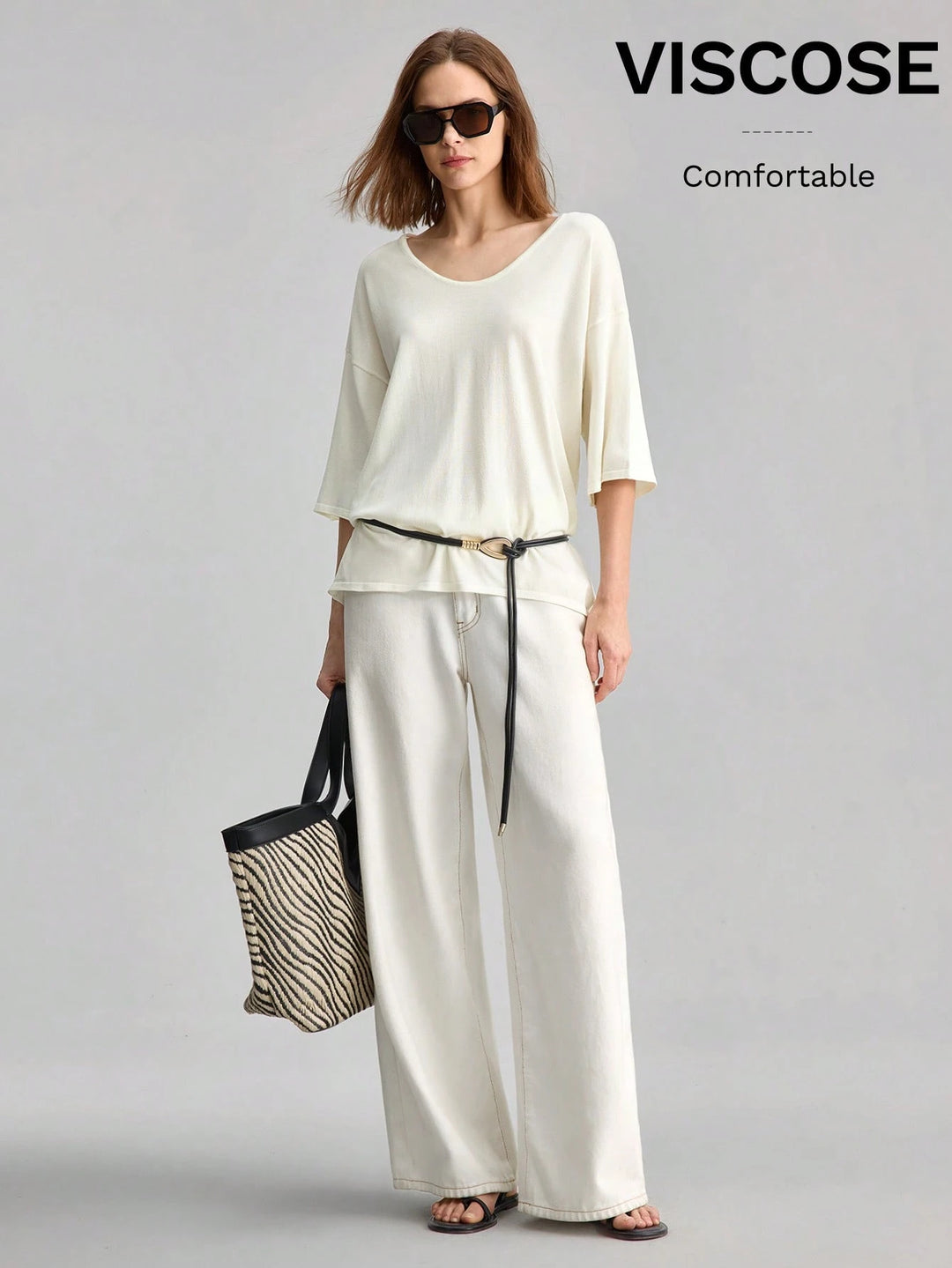 Tricou SHEIN, crem