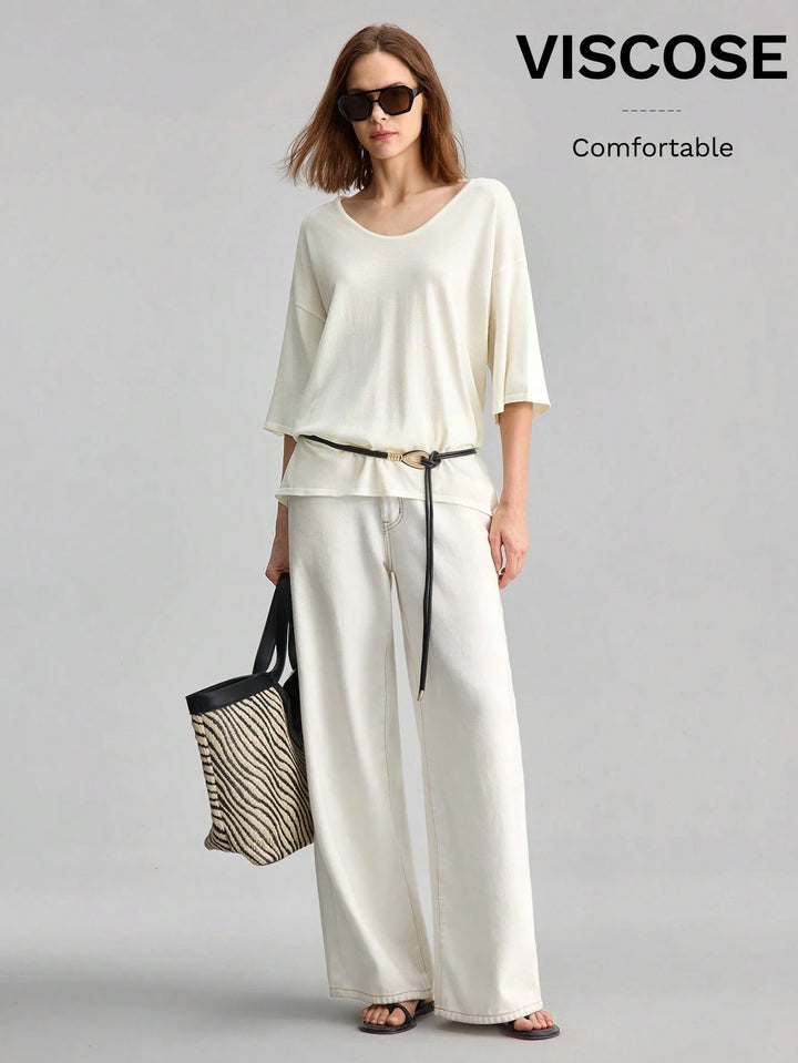 Tricou SHEIN, crem