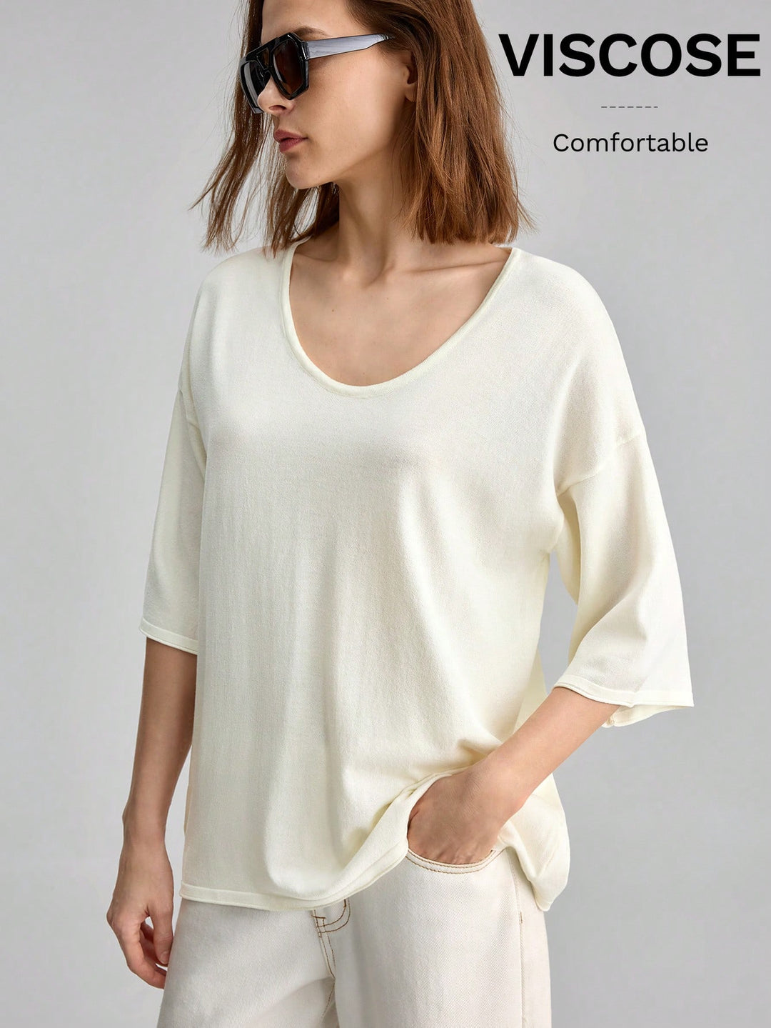 Tricou SHEIN, crem