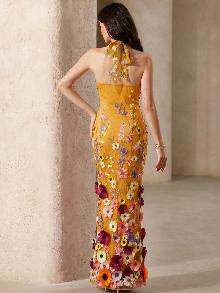 Rochie maxi SHEIN, portocaliu