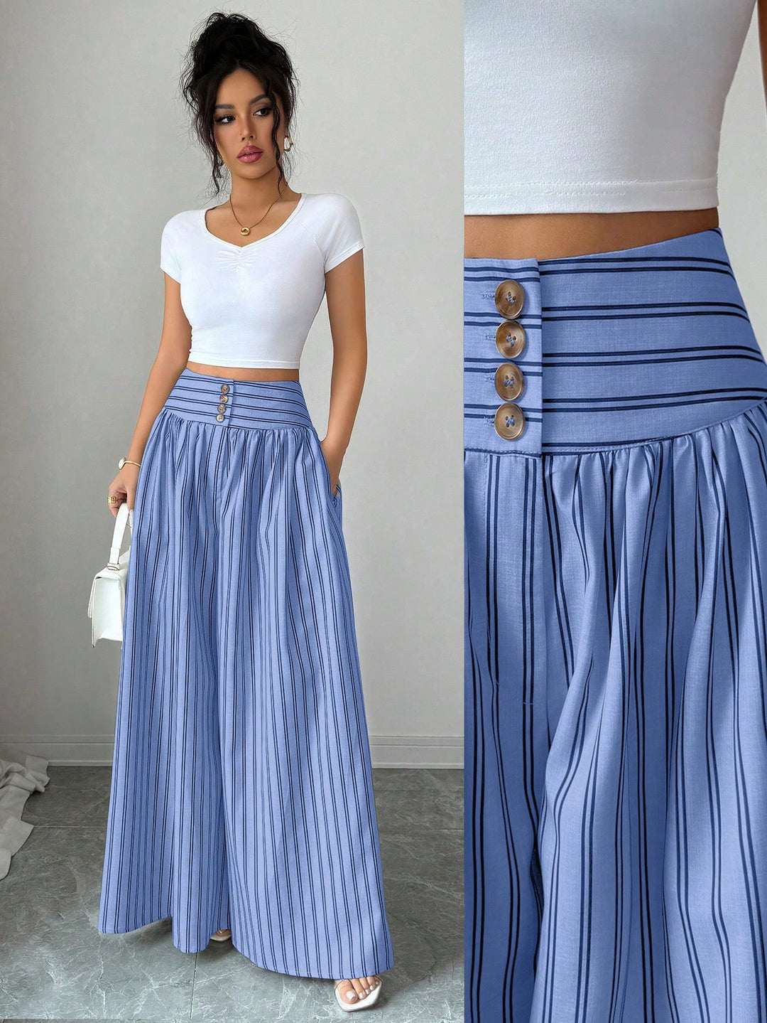 Pantaloni SHEIN, albastru
