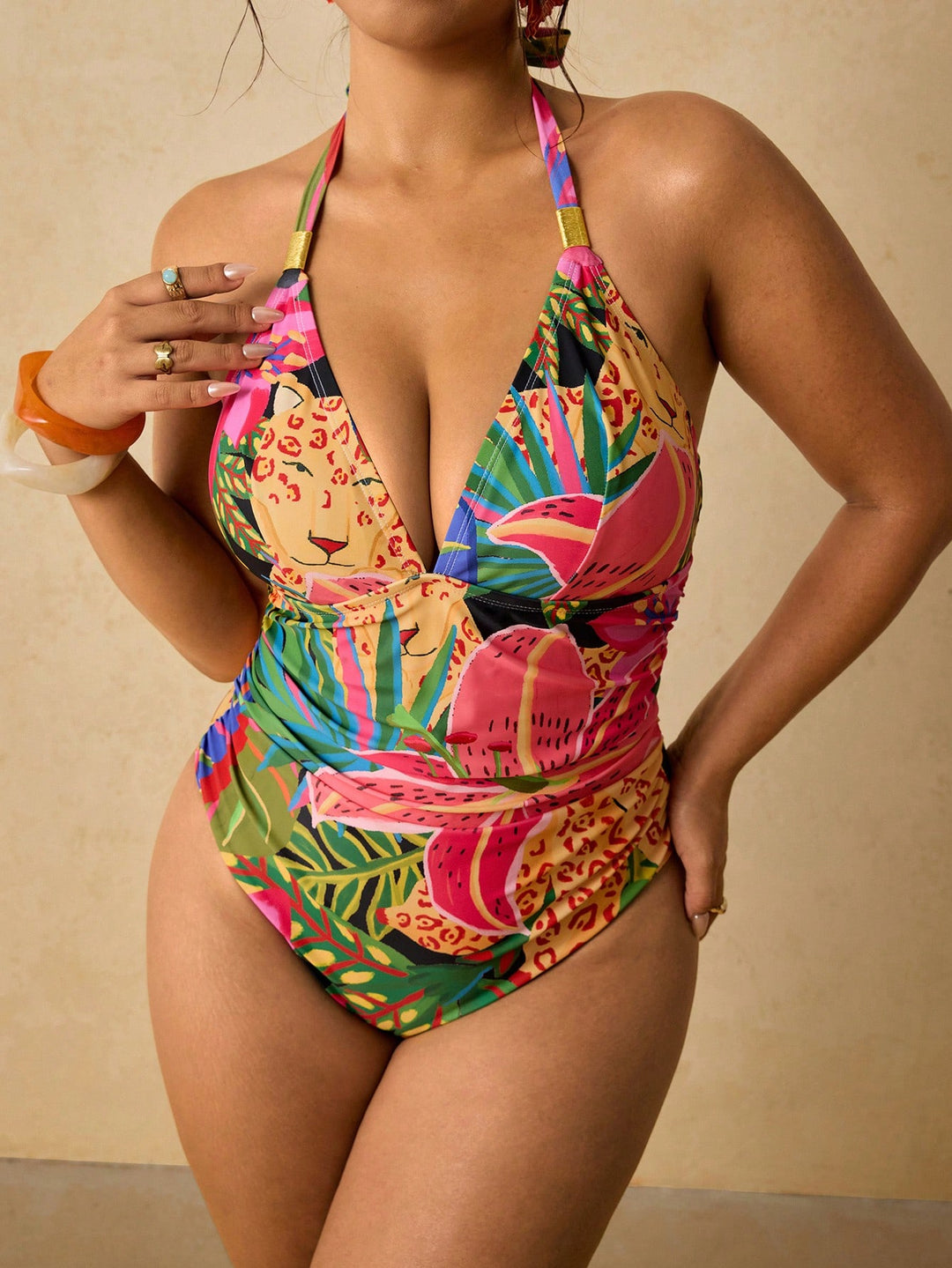 Costum de baie SHEIN, mix culori