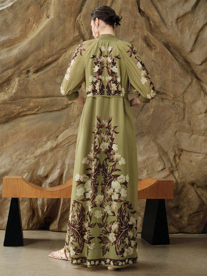 Rochie maxi SHEIN, kaki