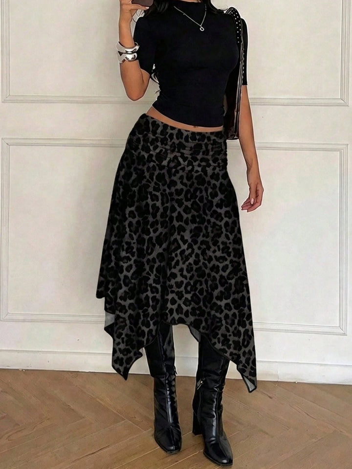 Fustă midi SHEIN, mix culori