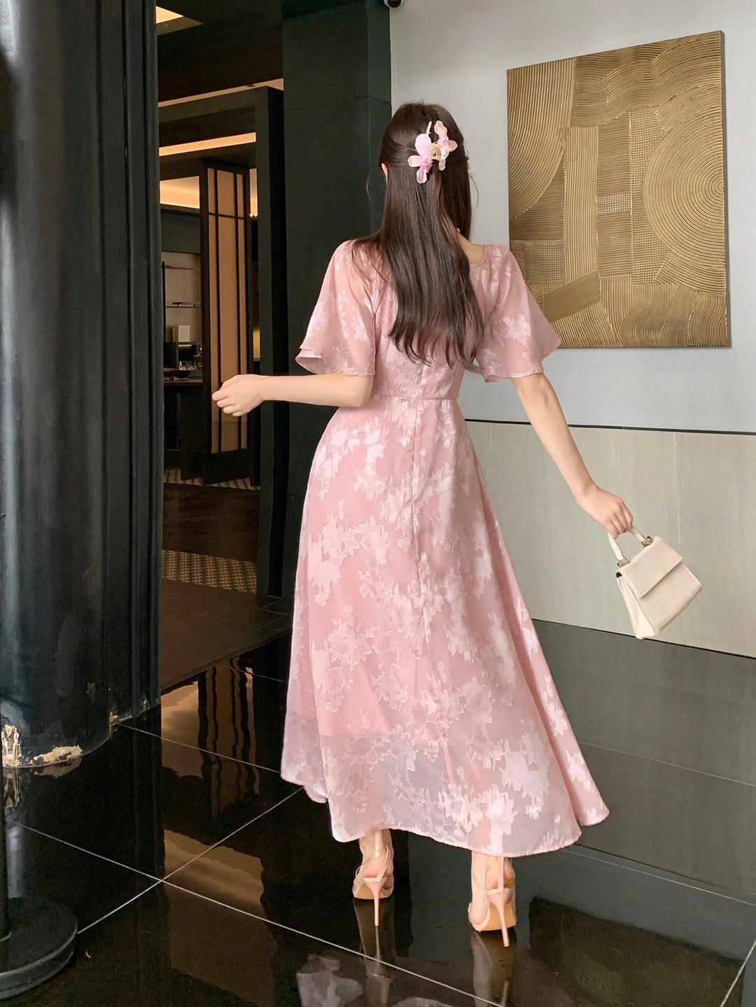 Rochie maxi SHEIN, roz