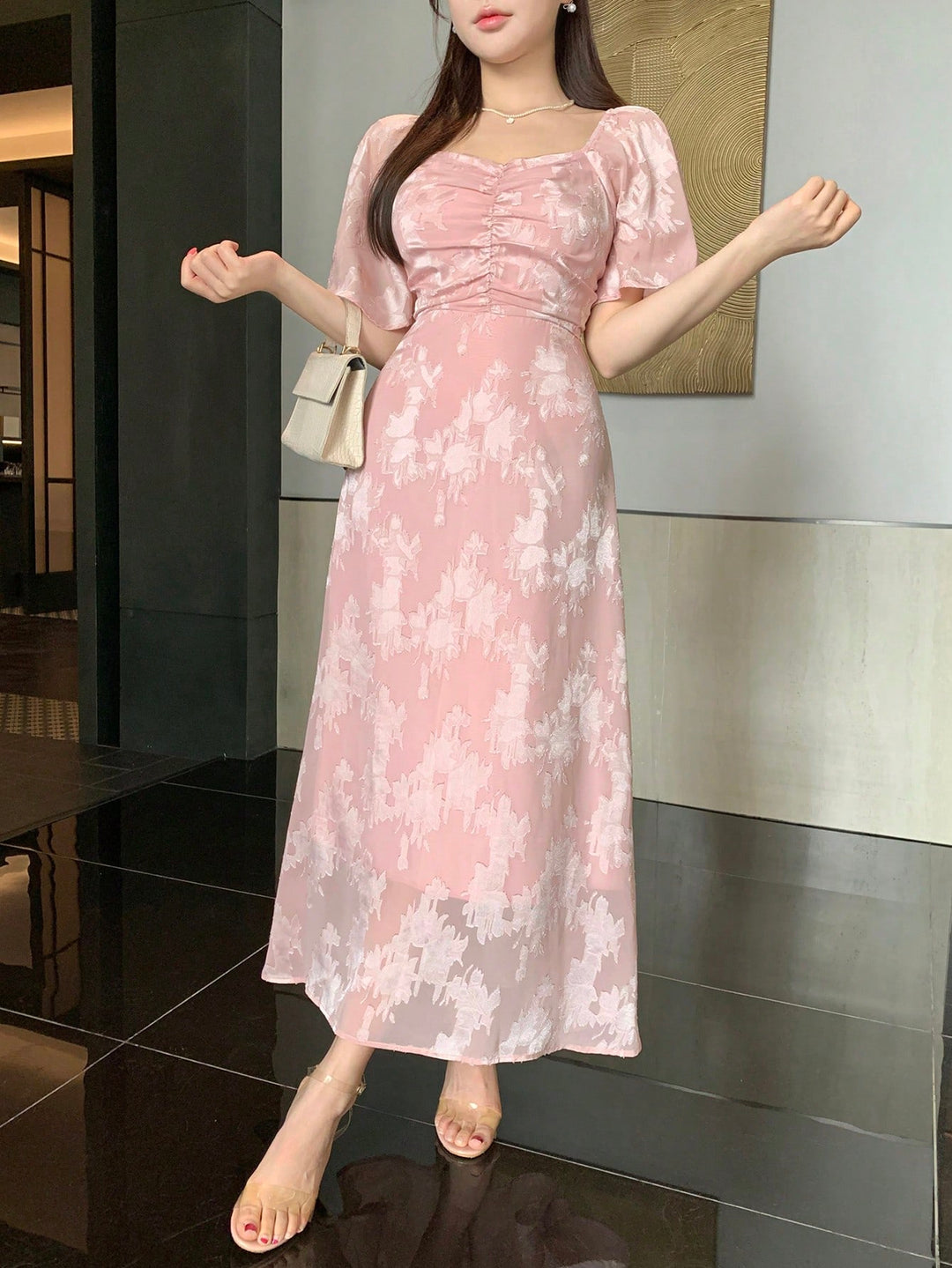 Rochie maxi SHEIN, roz