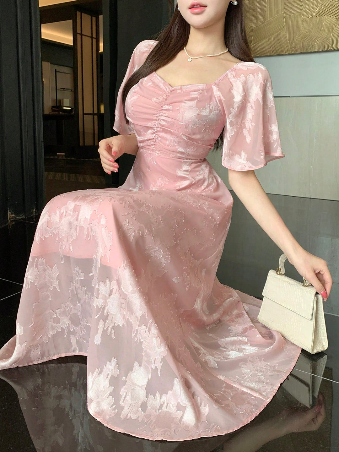 Rochie maxi SHEIN, roz