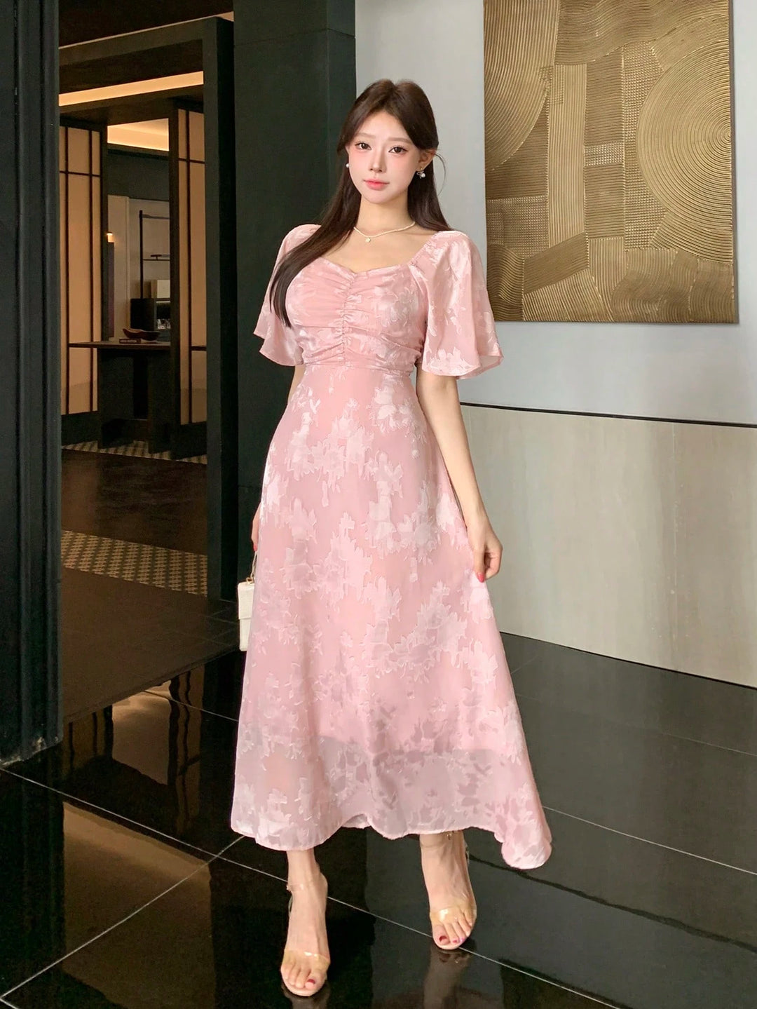 Rochie maxi SHEIN, roz