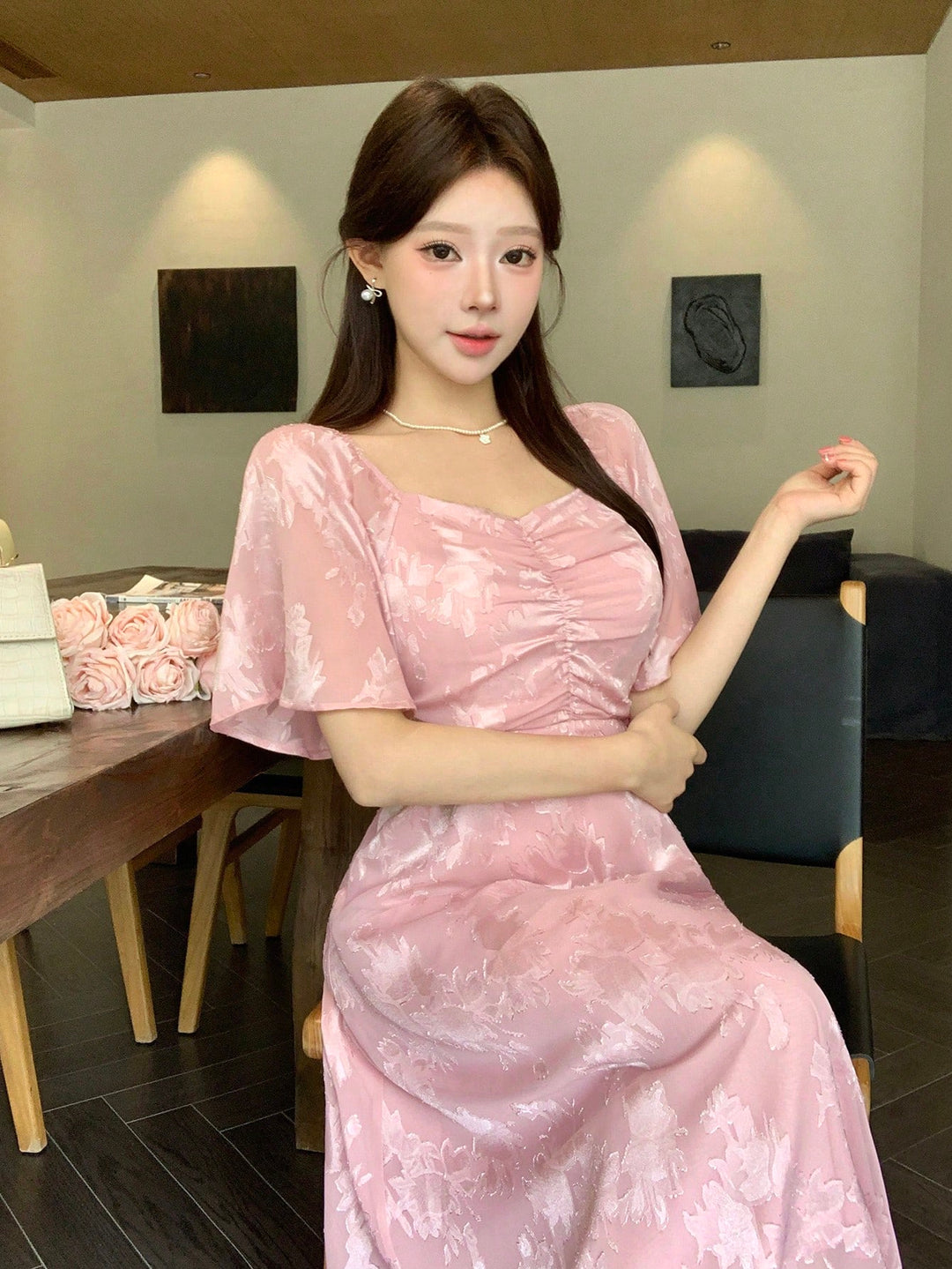 Rochie maxi SHEIN, roz
