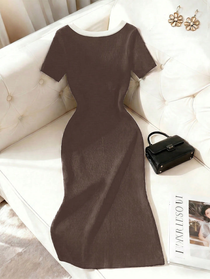 Rochie maxi SHEIN, maro