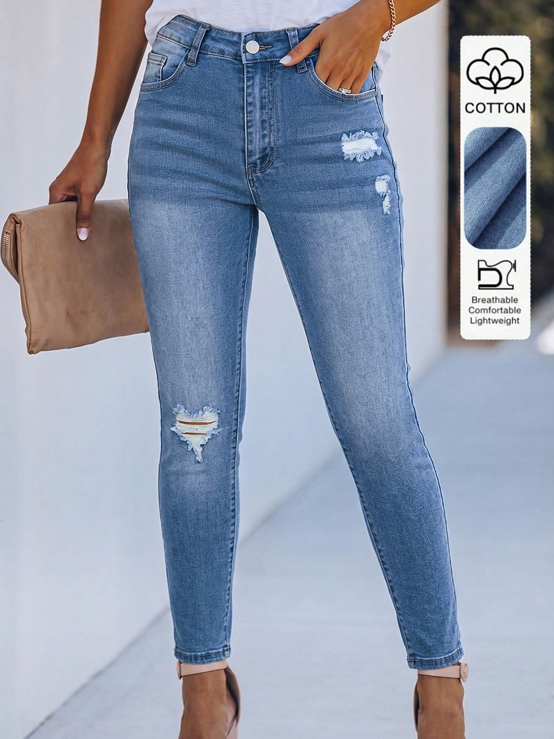 Jeans SHEIN, albastru