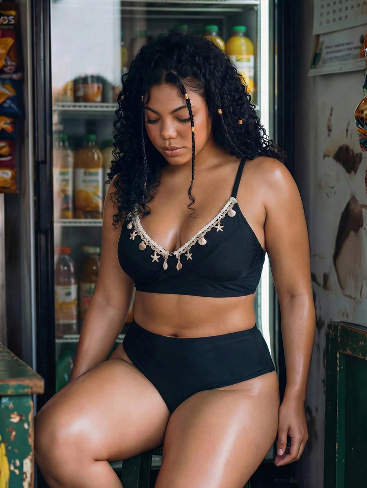 Set bikini de baie SHEIN, negru
