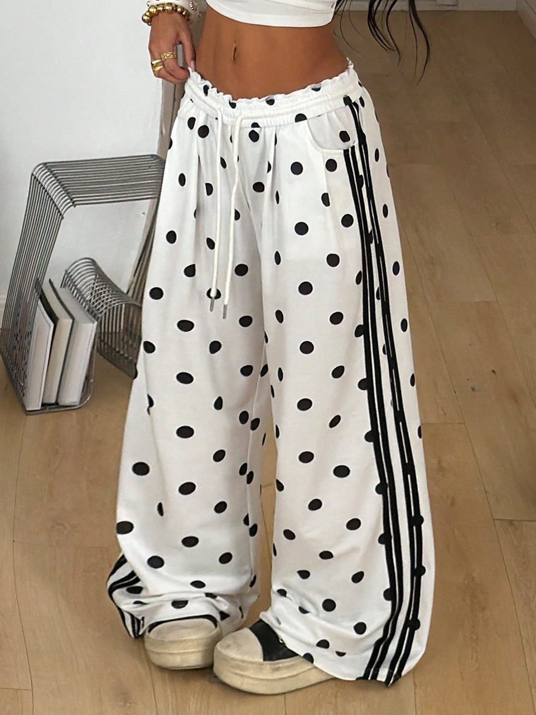 Pantaloni SHEIN, alb