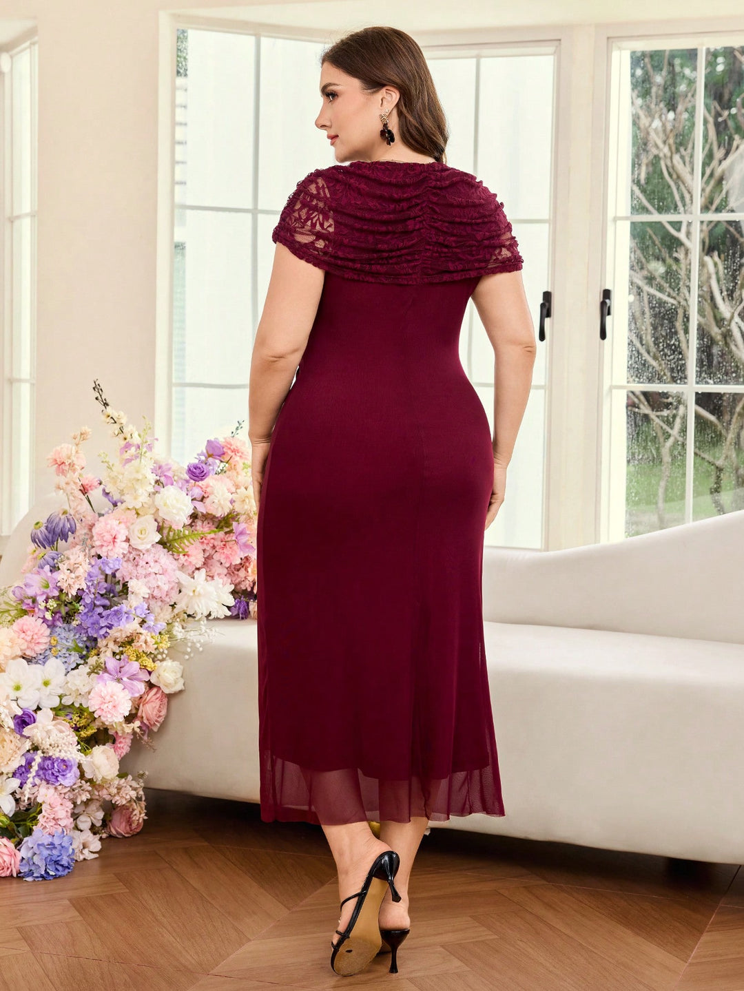 Rochie SHEIN, vișiniu