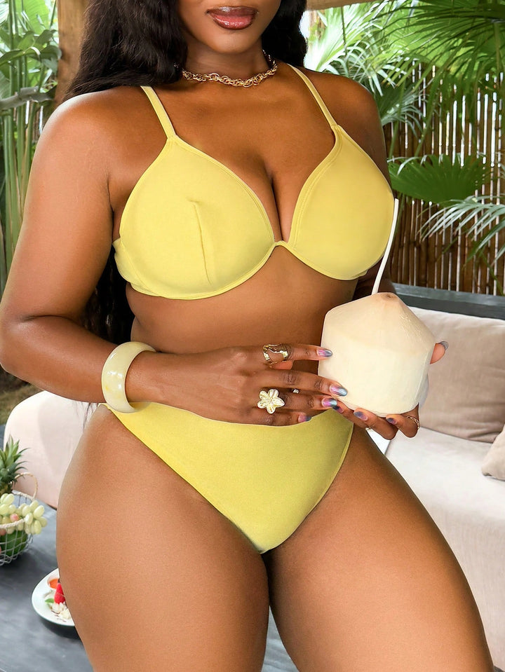Set bikini de baie SHEIN, galben