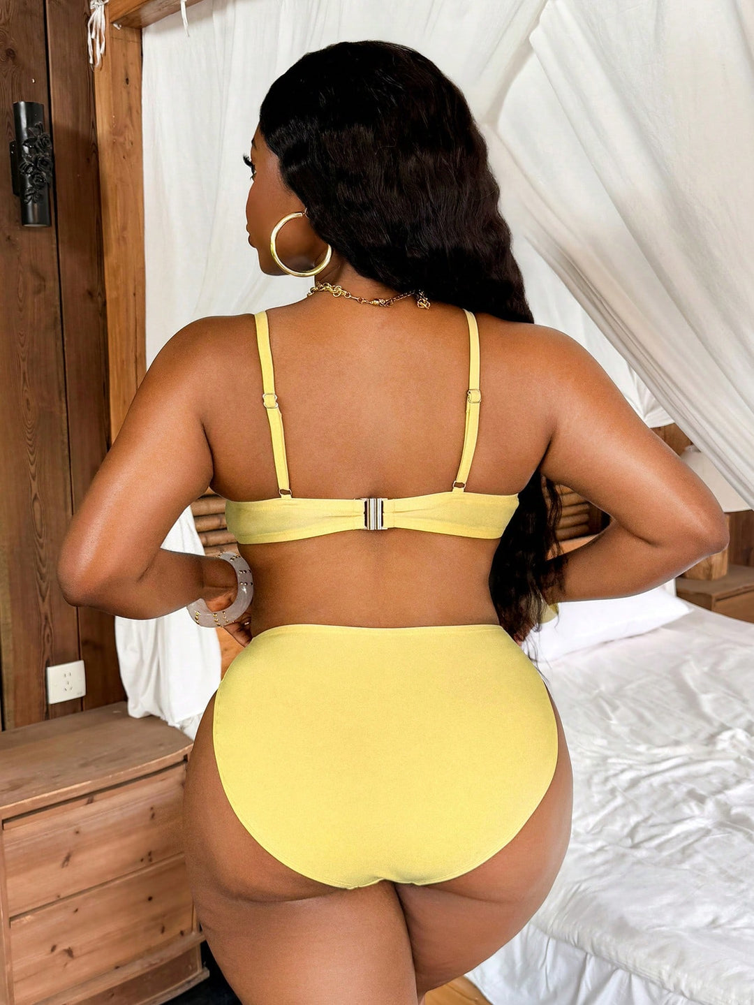 Set bikini de baie SHEIN, galben