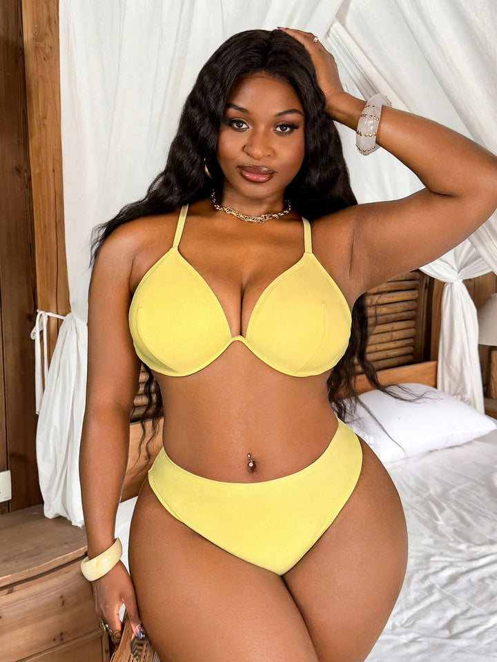 Set bikini de baie SHEIN, galben