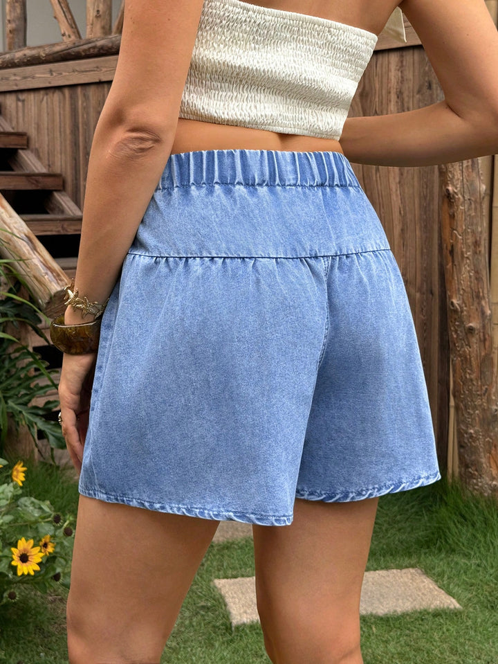 Pantaloni scurți SHEIN, albastru