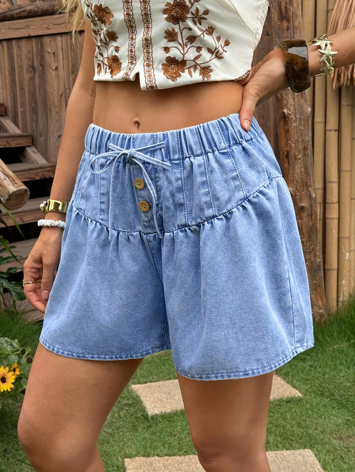 Pantaloni scurți SHEIN, albastru