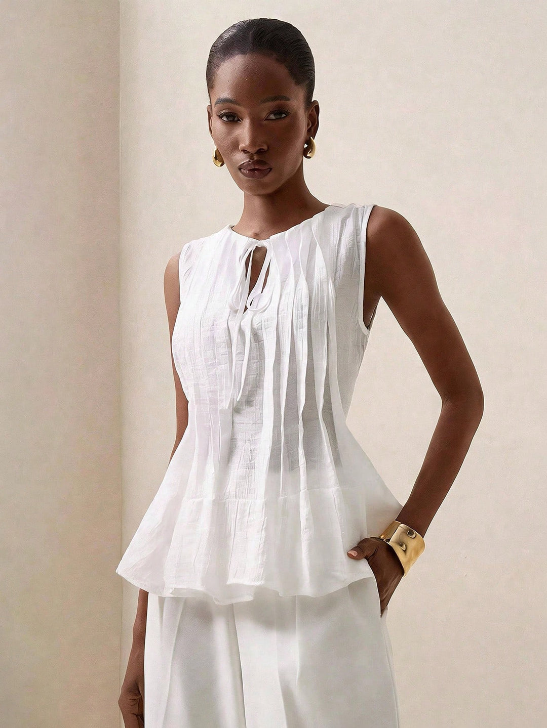 Top SHEIN, alb
