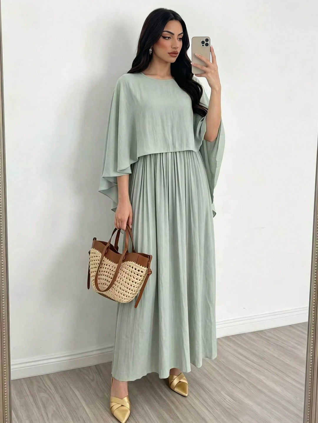 Rochie maxi SHEIN, verde
