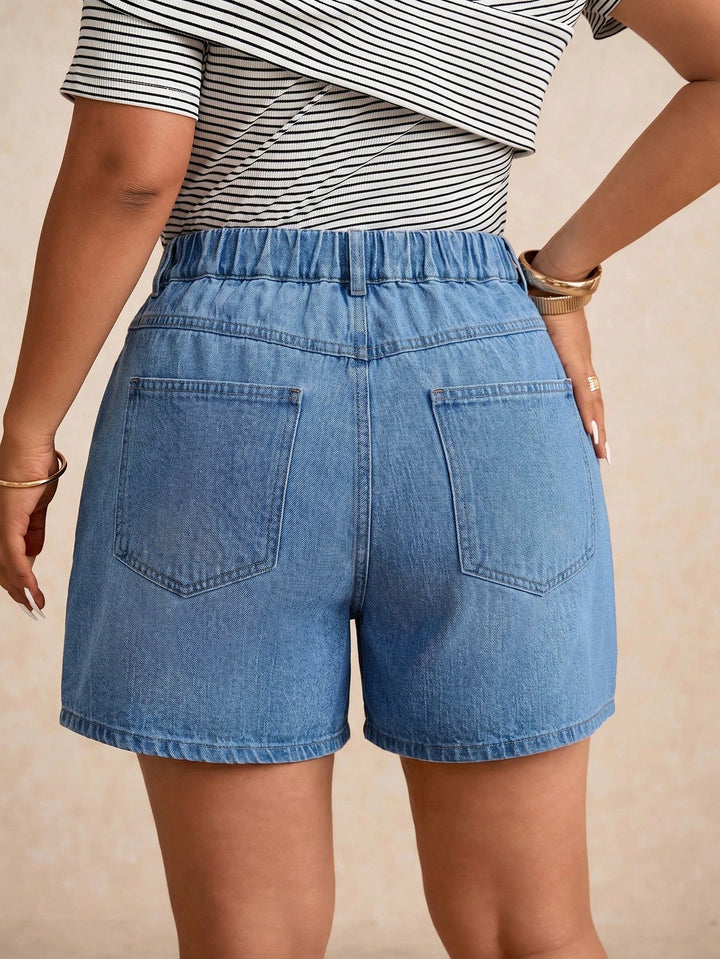 Set pantaloni scurți de blugi SHEIN, albastru