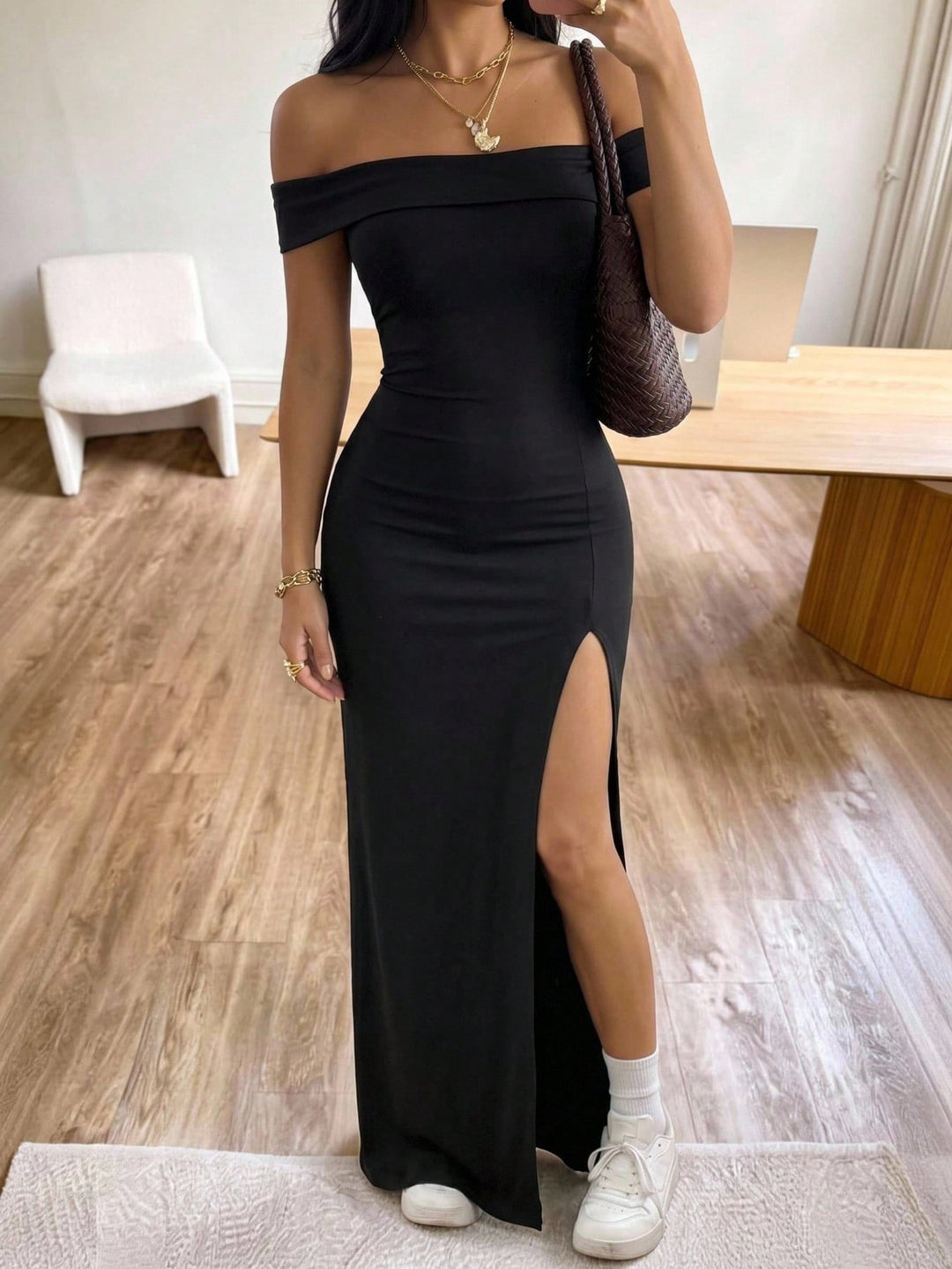 Rochie maxi SHEIN, negru
