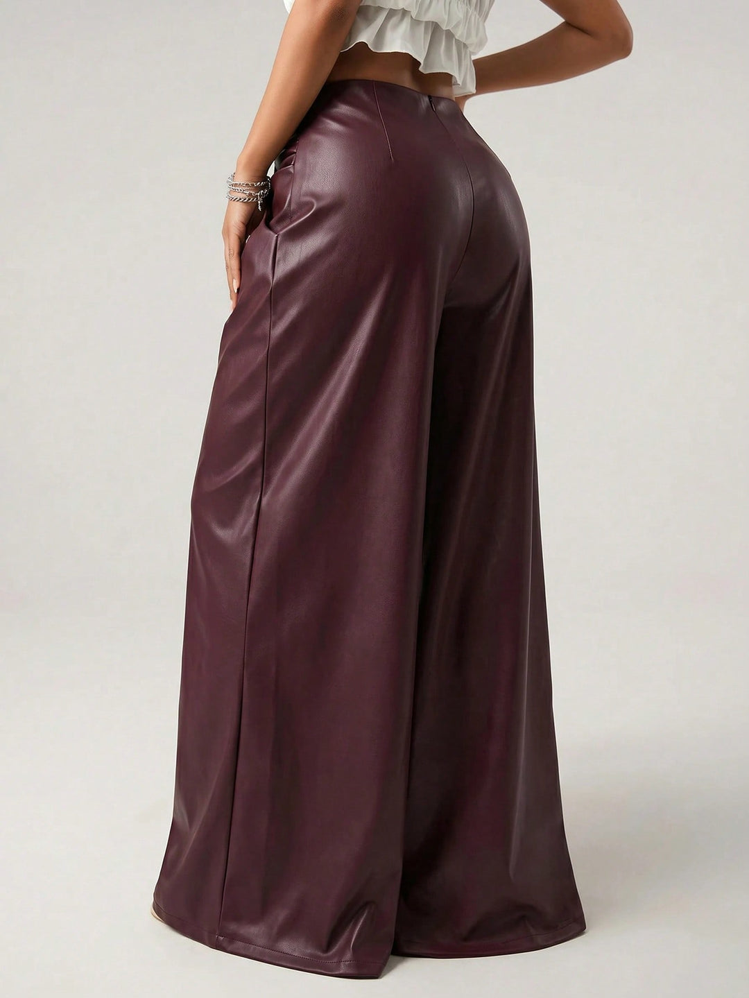 Pantaloni SHEIN, vișiniu