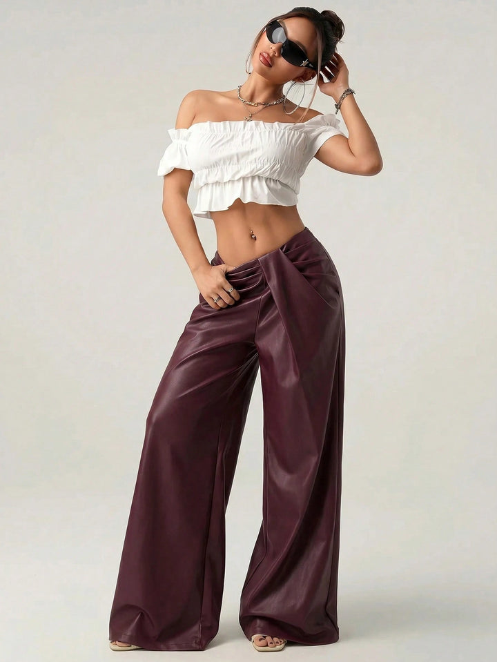 Pantaloni SHEIN, vișiniu